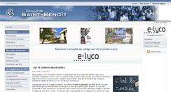 Desktop Screenshot of collegesaintbenoit.fr