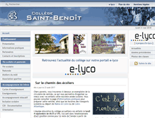 Tablet Screenshot of collegesaintbenoit.fr